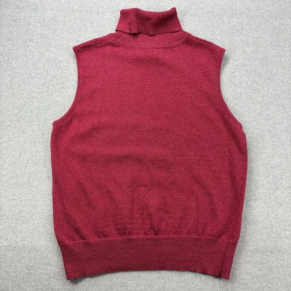 Vintage Herman Geist Cardigan Sweater Set 2 Pc. Mock Neck Metallic Cranberry M - Picture 6 of 10